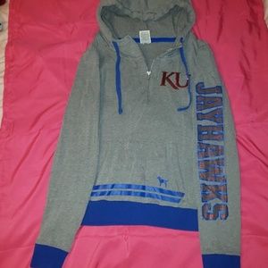 pink quarter zip size small